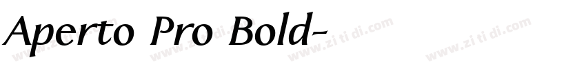 Aperto Pro Bold字体转换